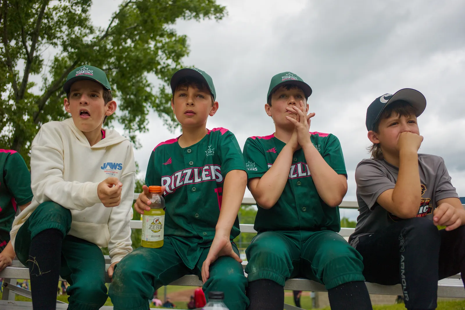 Rizzlers players react from the bench