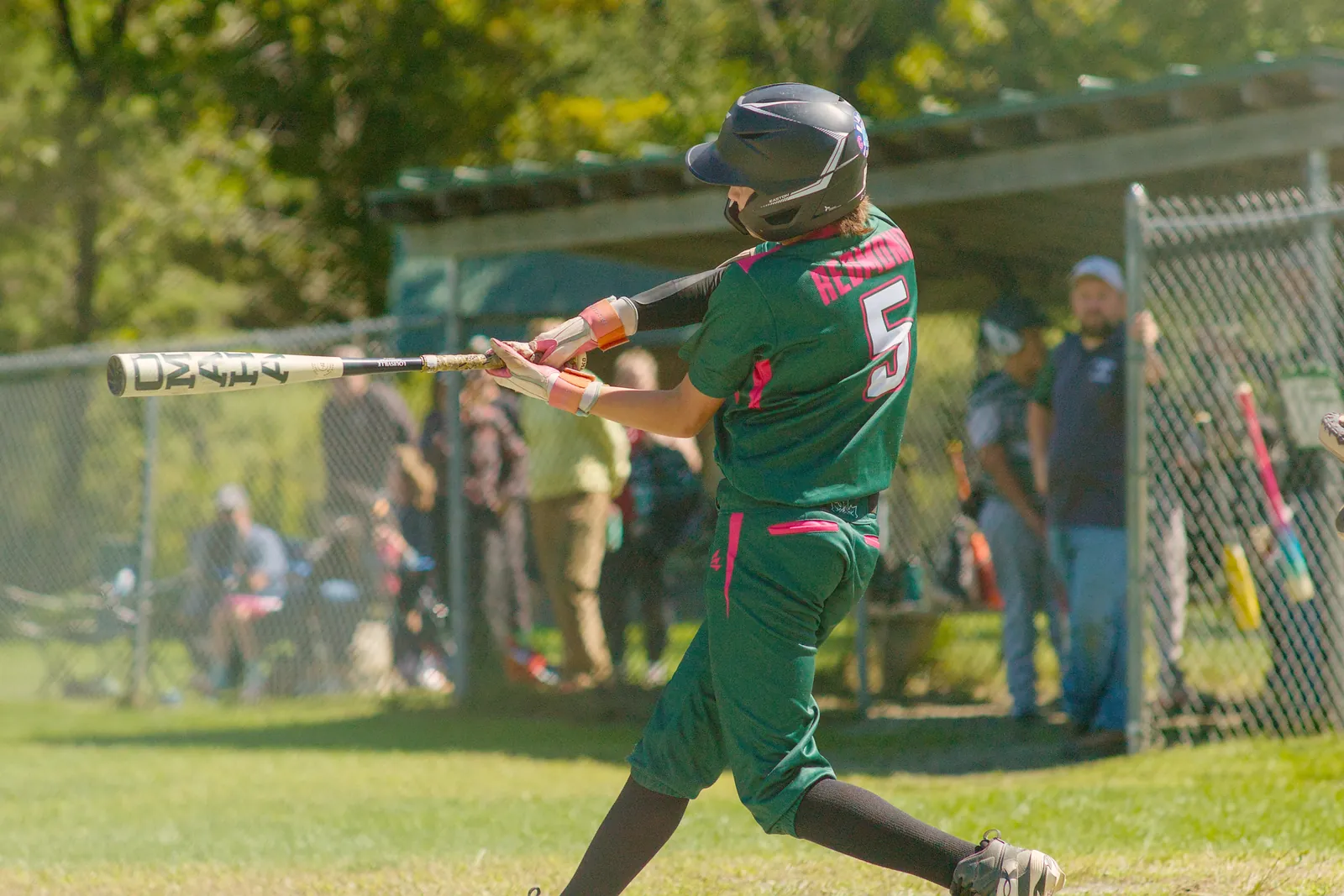 A Rizzlers batter swings hard