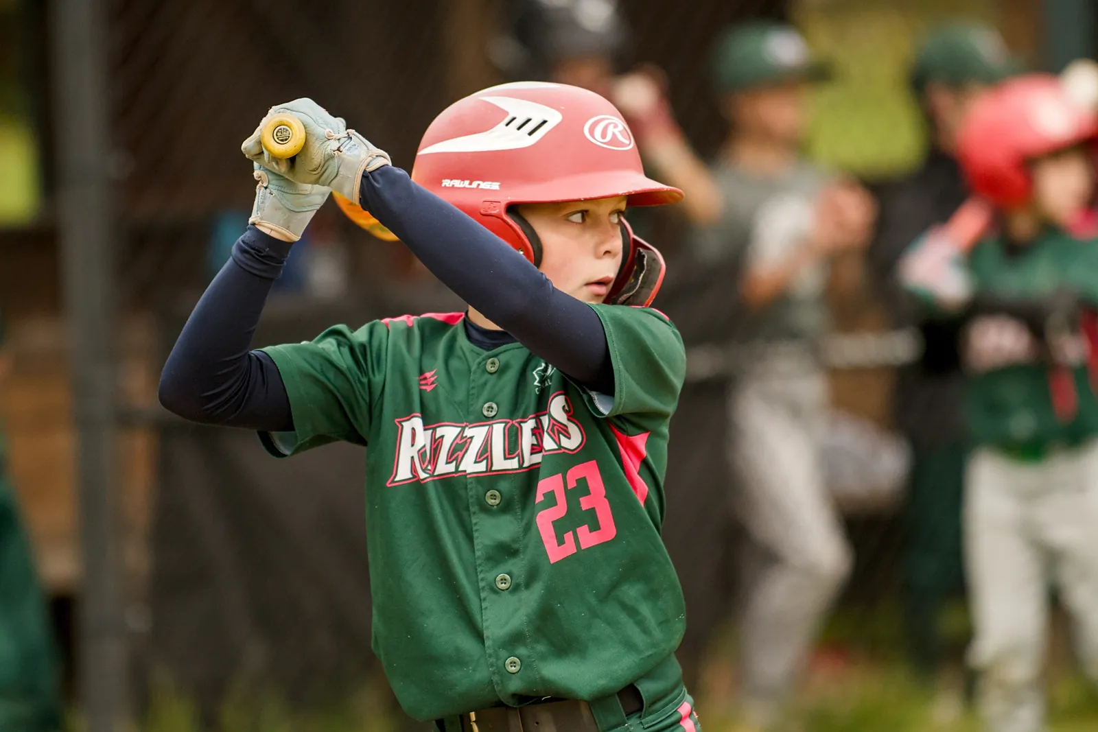 A Rizzlers batter gets ready to hit